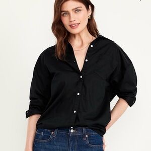 Old Navy Black Button Down Shirt for Women